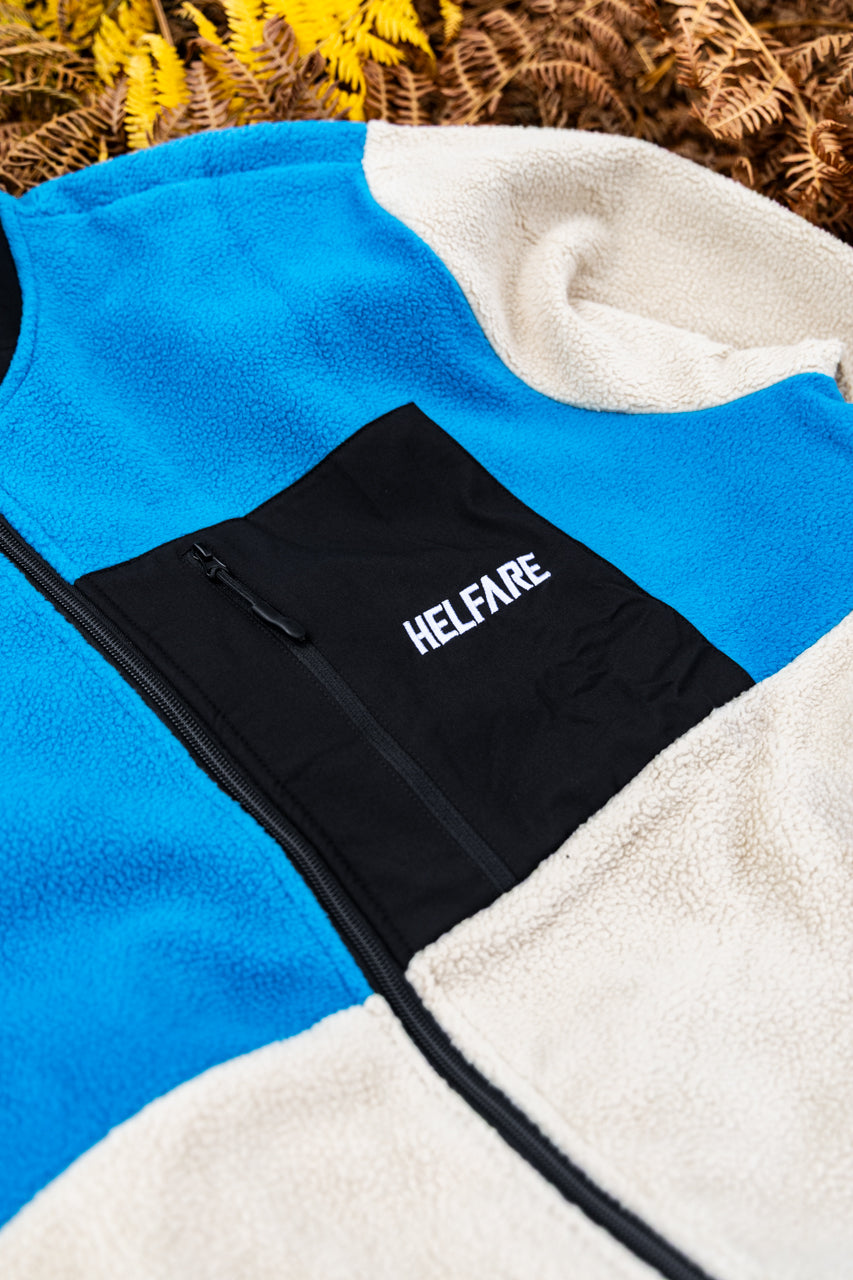 Voyager Sherpa Full Zip Fleece | Blue