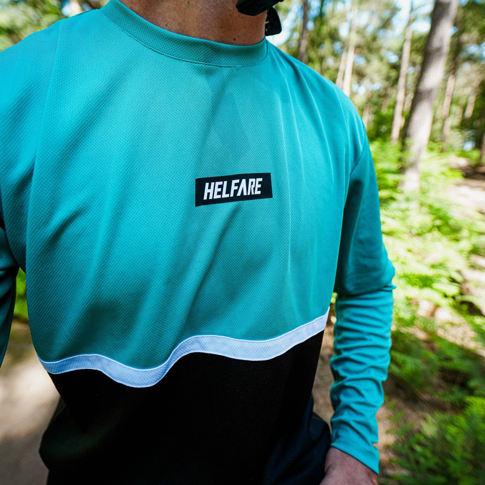 Cadence Long Sleeve Jersey | Teal - HELFARE