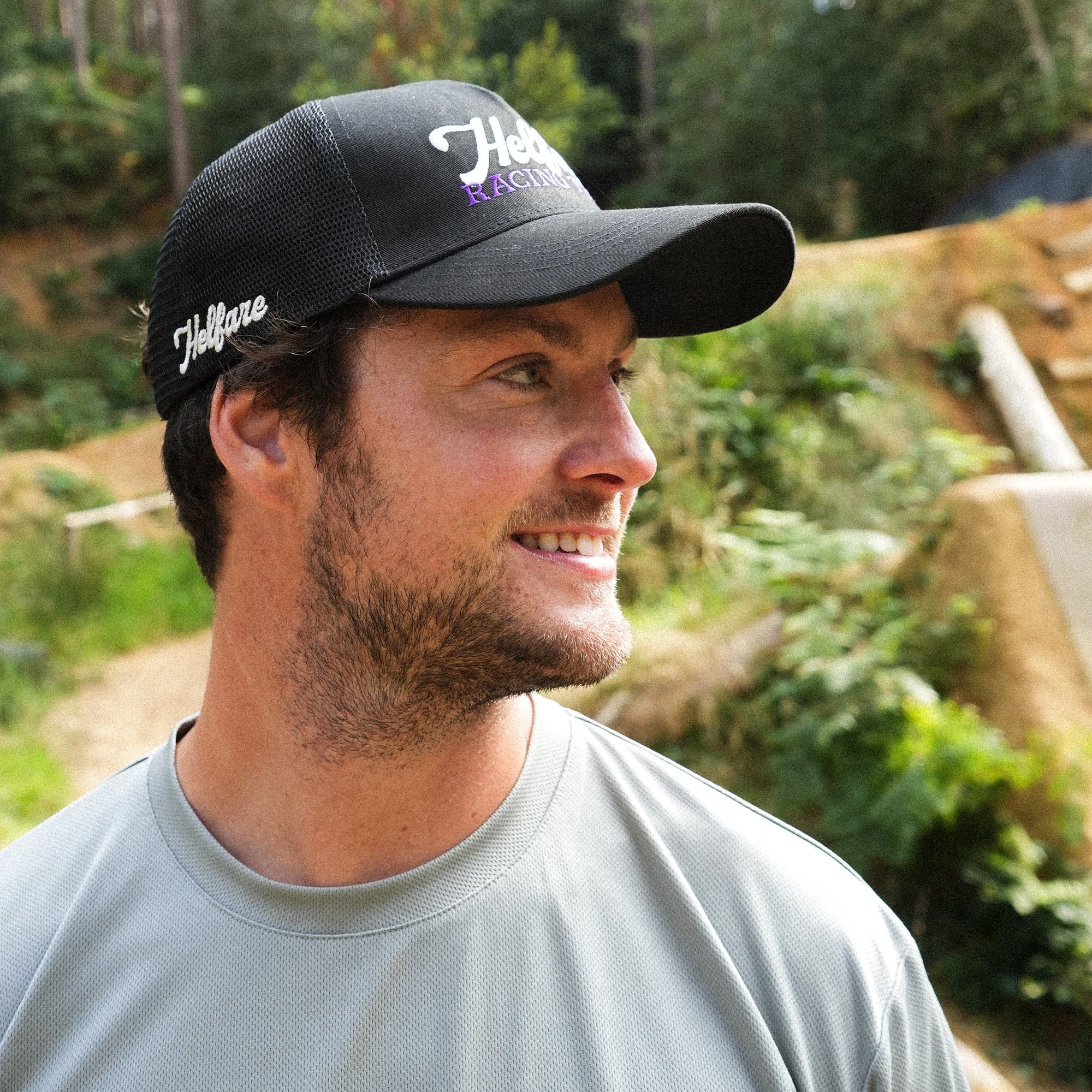 Racing Team Trucker Cap | Black & Purple