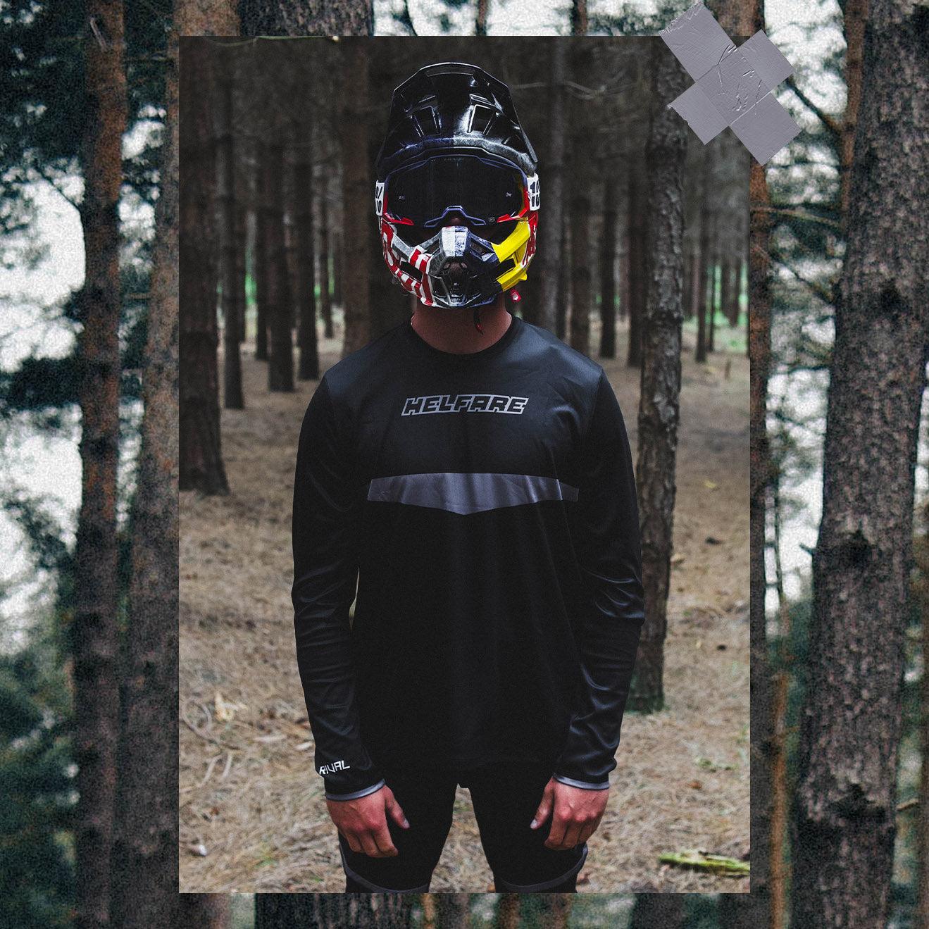 Rival Long Sleeve Jersey | Onyx Black - HELFARE