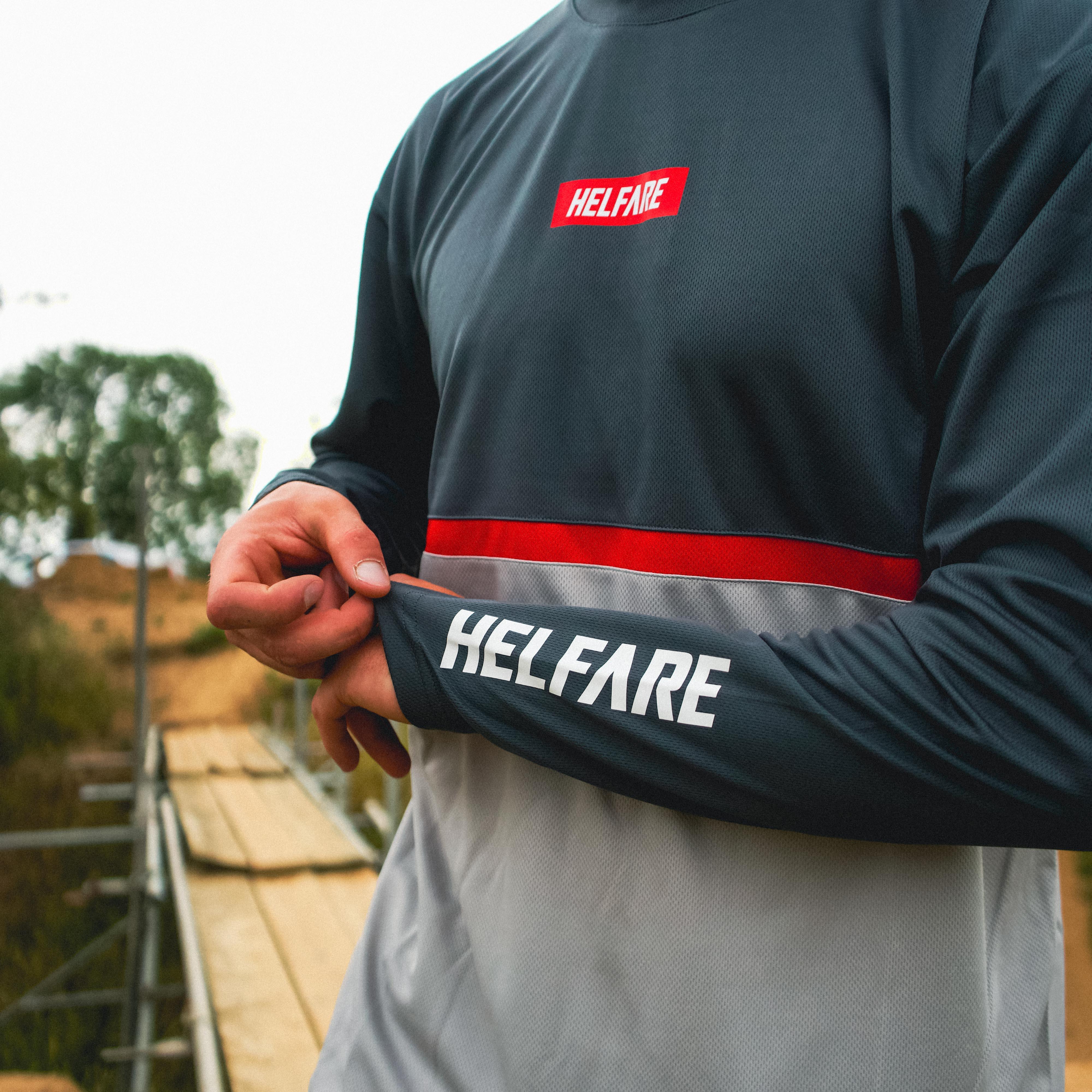 Cadence Long Sleeve Jersey | Grey - HELFARE