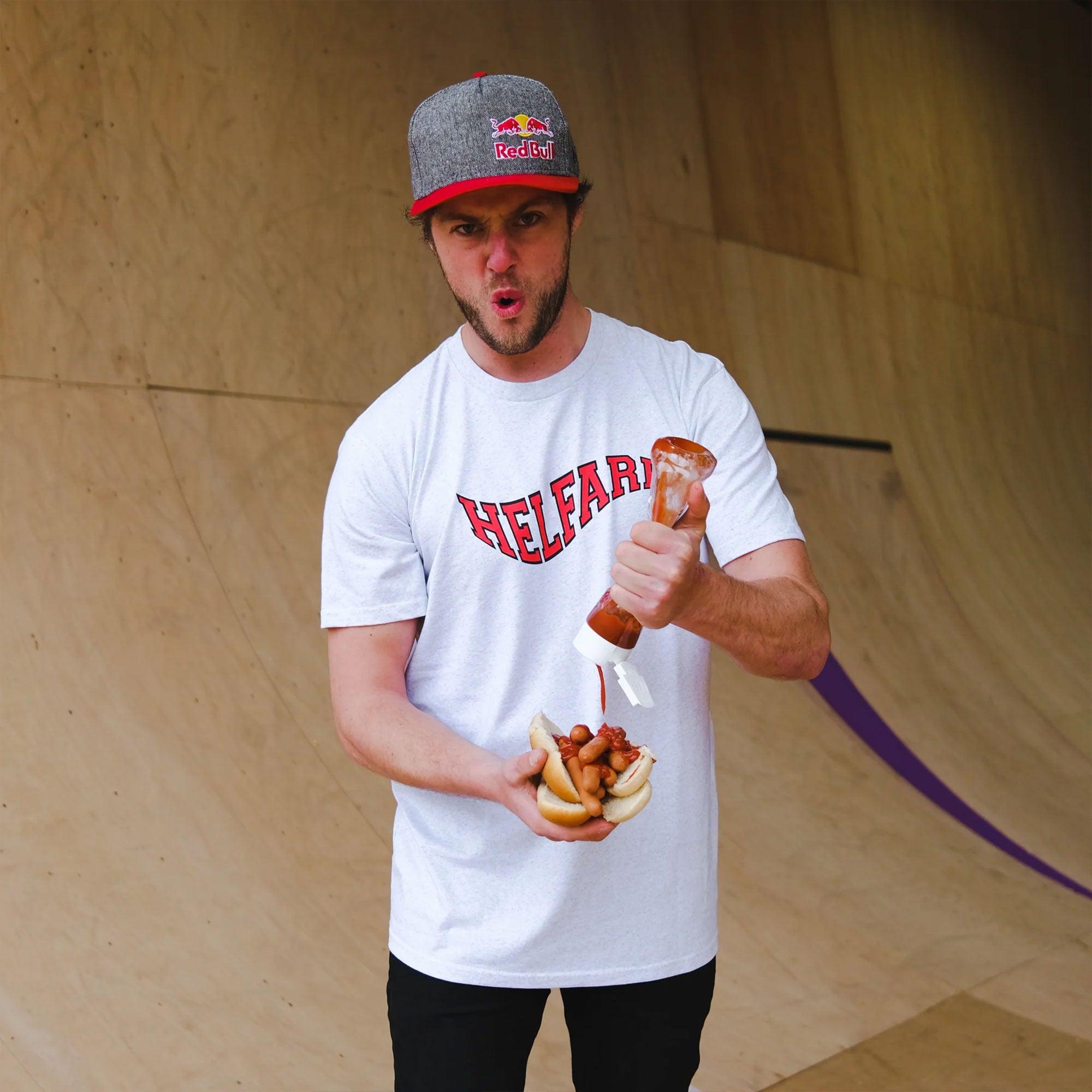 HELFARE Varsity T-Shirt I Grey | Ketchup
