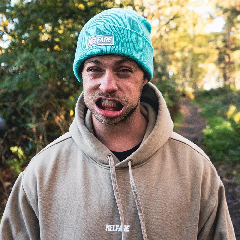 Turquoise Box Beanie | HELFARE High Performance MTB Kit