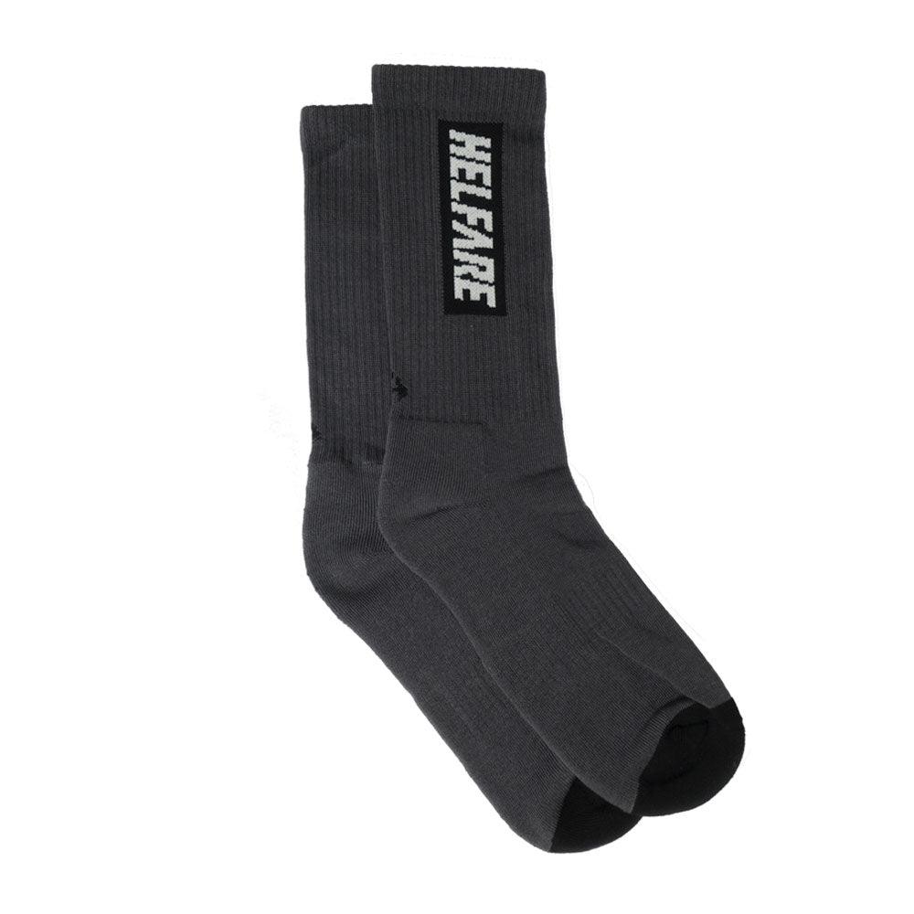 HELFARE Box Logo Crew Sock | Grey