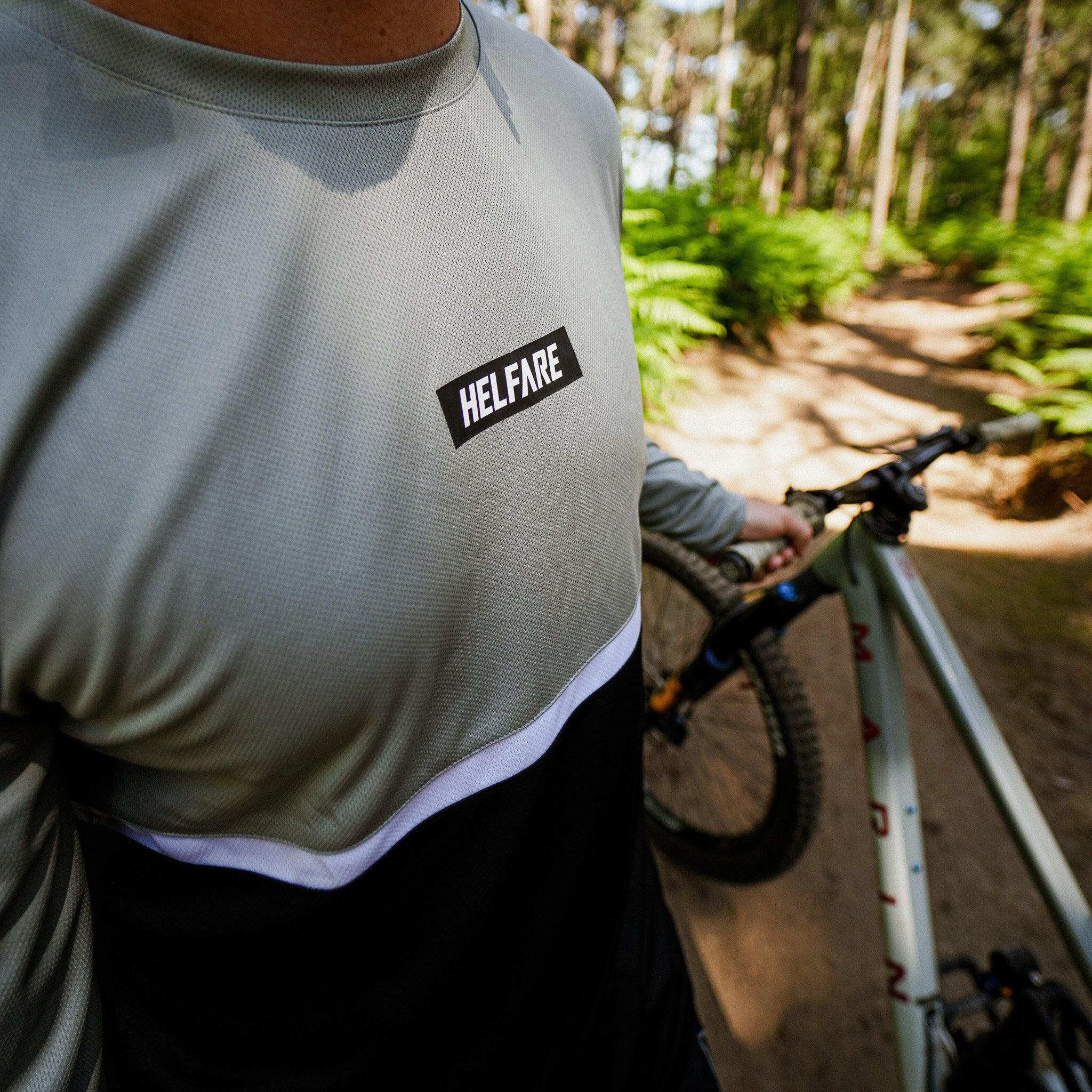 Cadence Long Sleeve Jersey | Grey &amp; Black - HELFARE