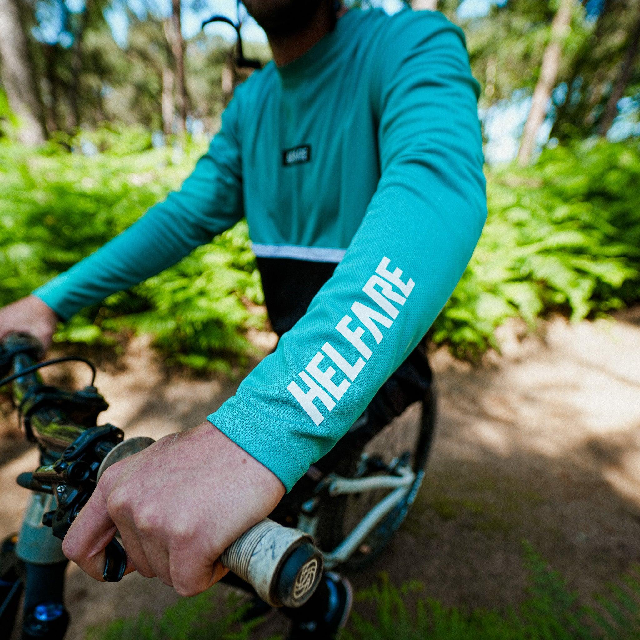Cadence Long Sleeve Jersey | Teal - HELFARE