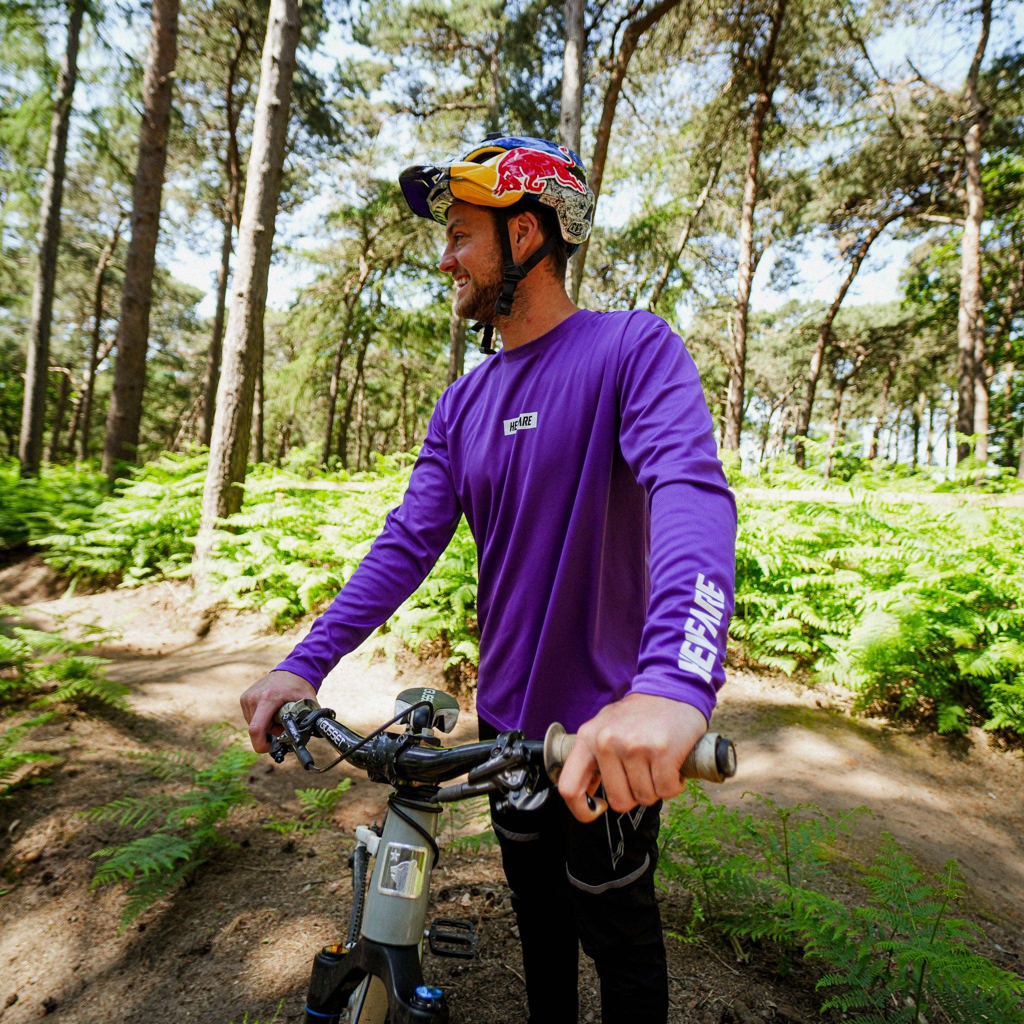 Cadence Long Sleeve Jersey | Purple - HELFARE