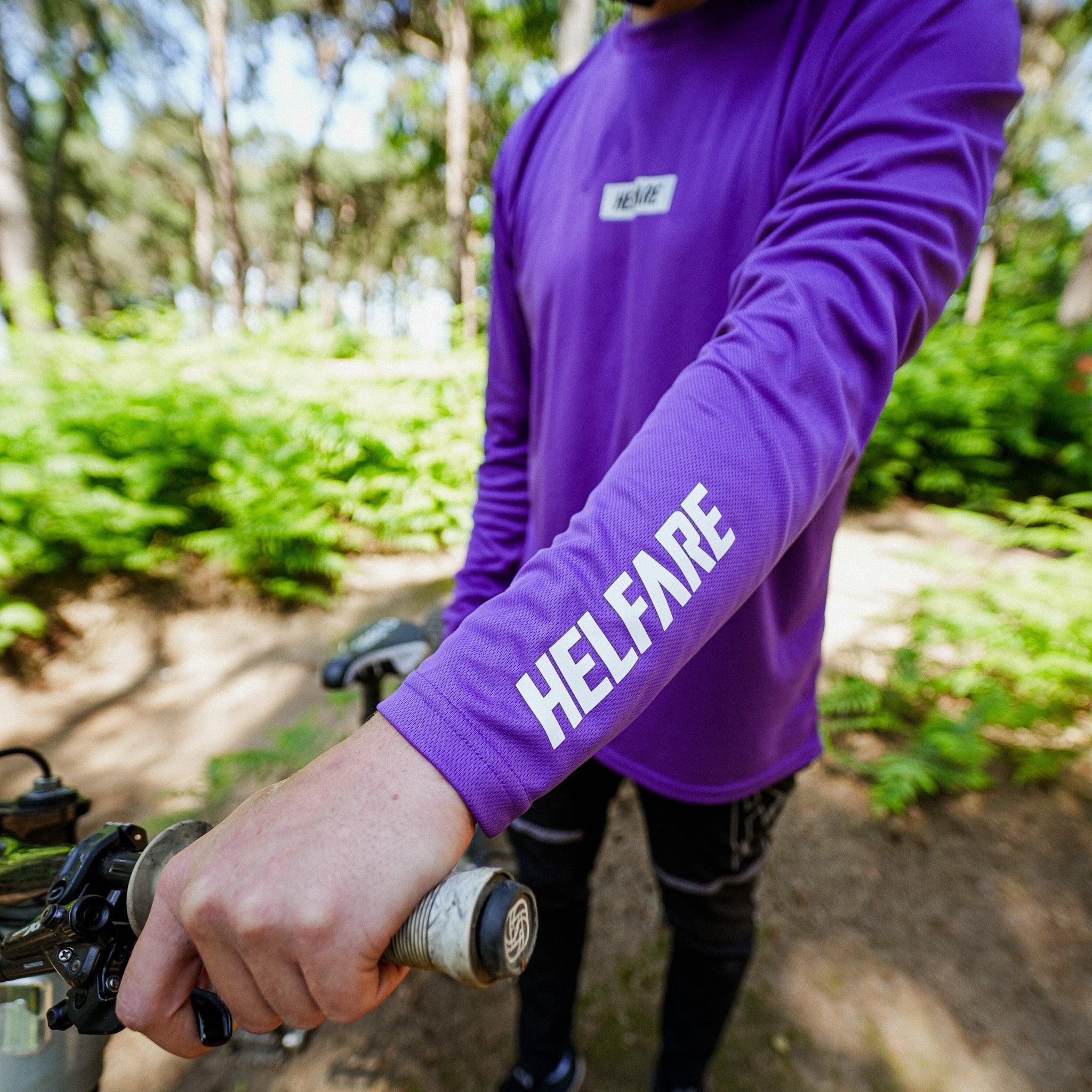 Cadence Long Sleeve Jersey | Purple - HELFARE