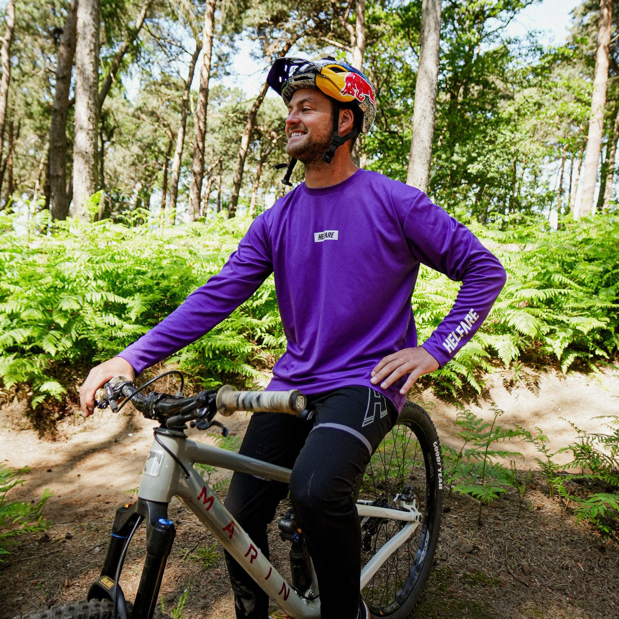 Cadence Long Sleeve Jersey | Purple - HELFARE
