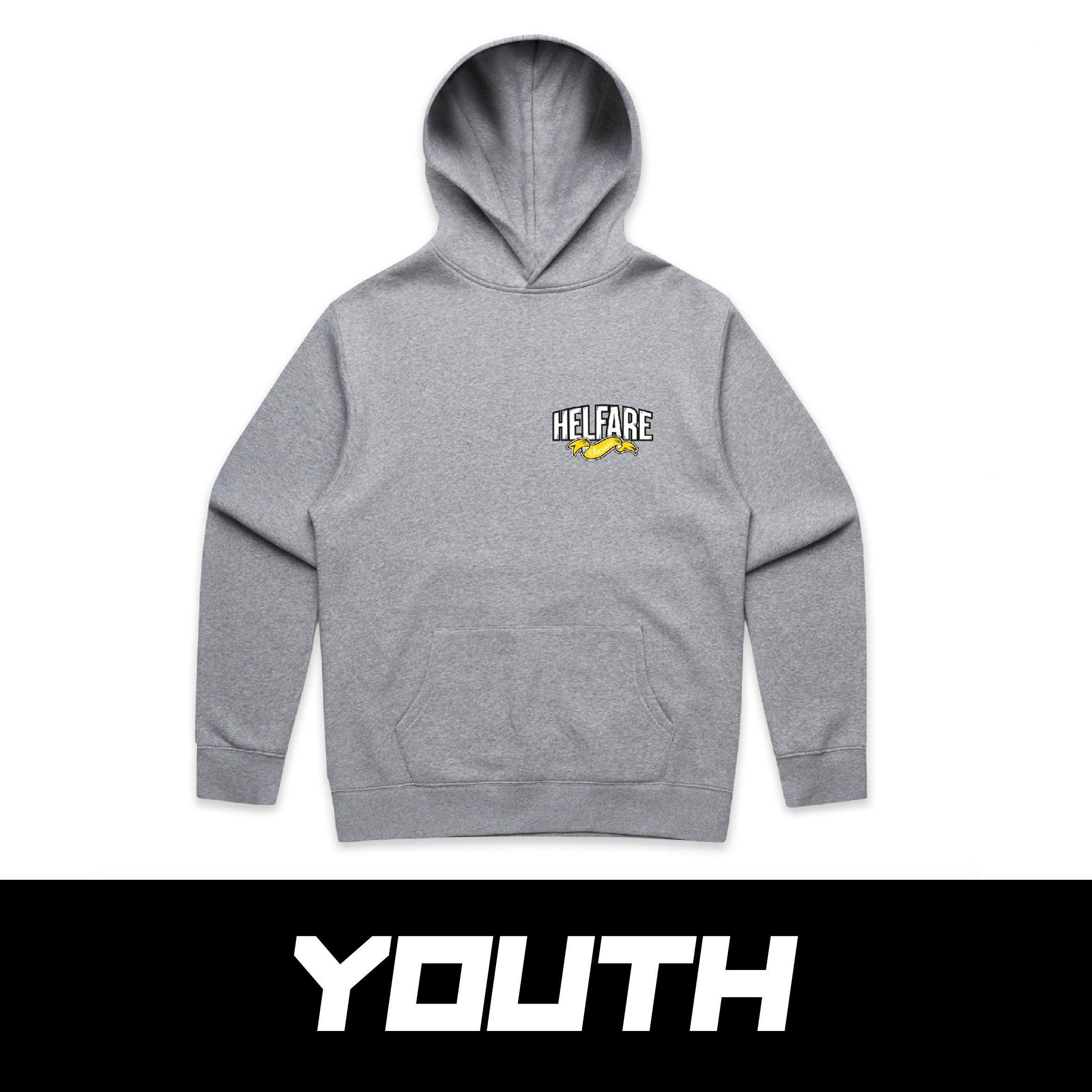Youth Helfare Classic Hood | Athletic Heather - HELFARE