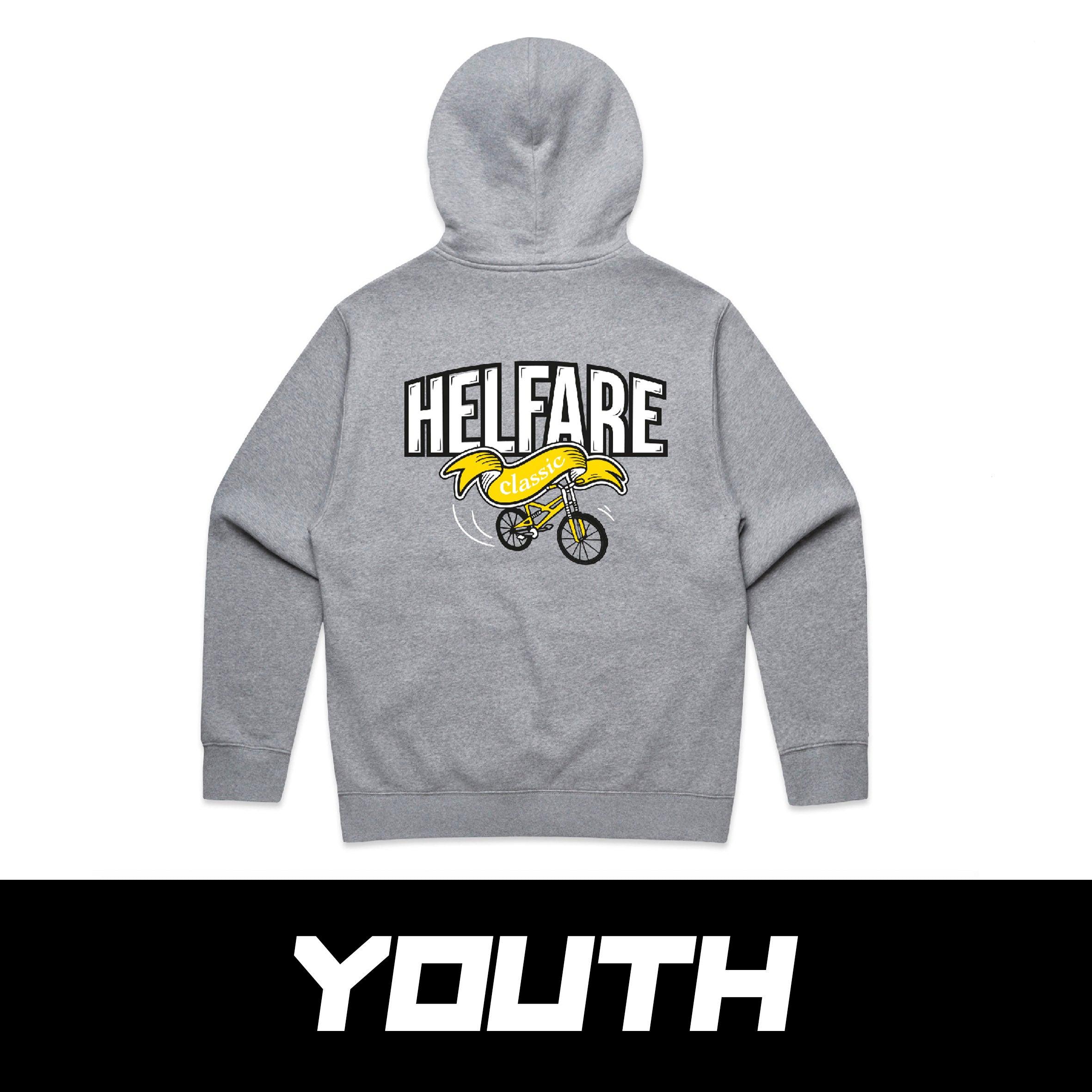 Youth Helfare Classic Hood | Athletic Heather - HELFARE