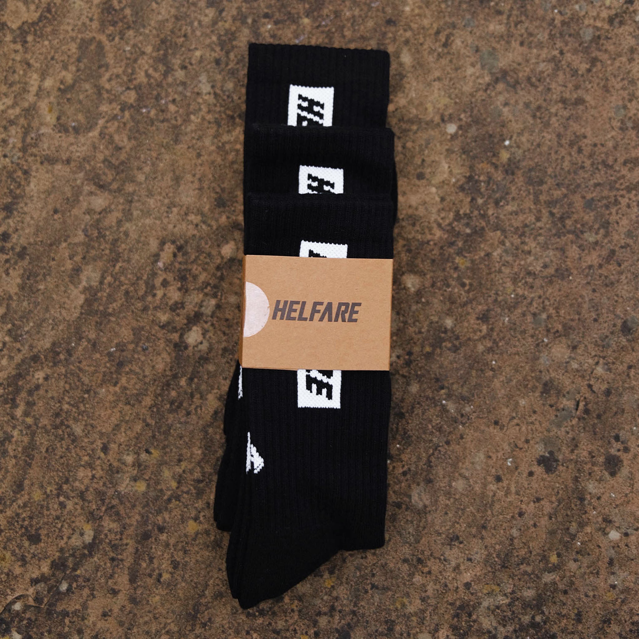 Box Logo Socks Triple Pack | Black