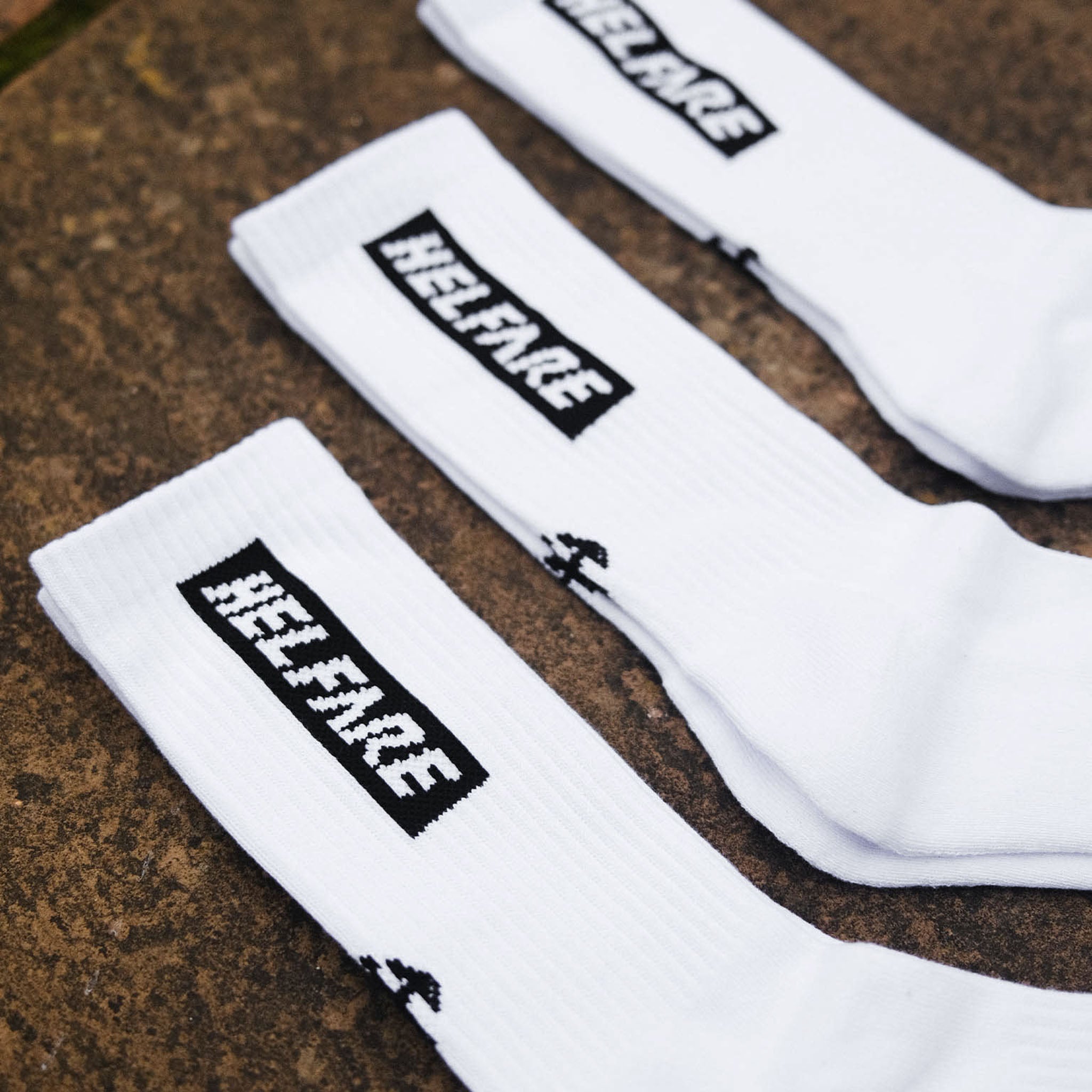 Box Logo Socks Triple Pack | White