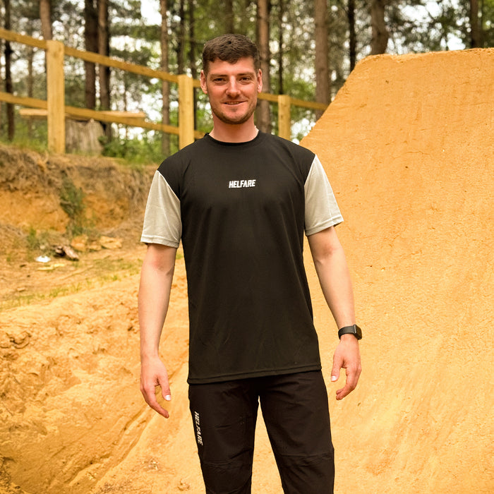 Cadence Short Sleeve Jersey | Black & Grey Sleeve
