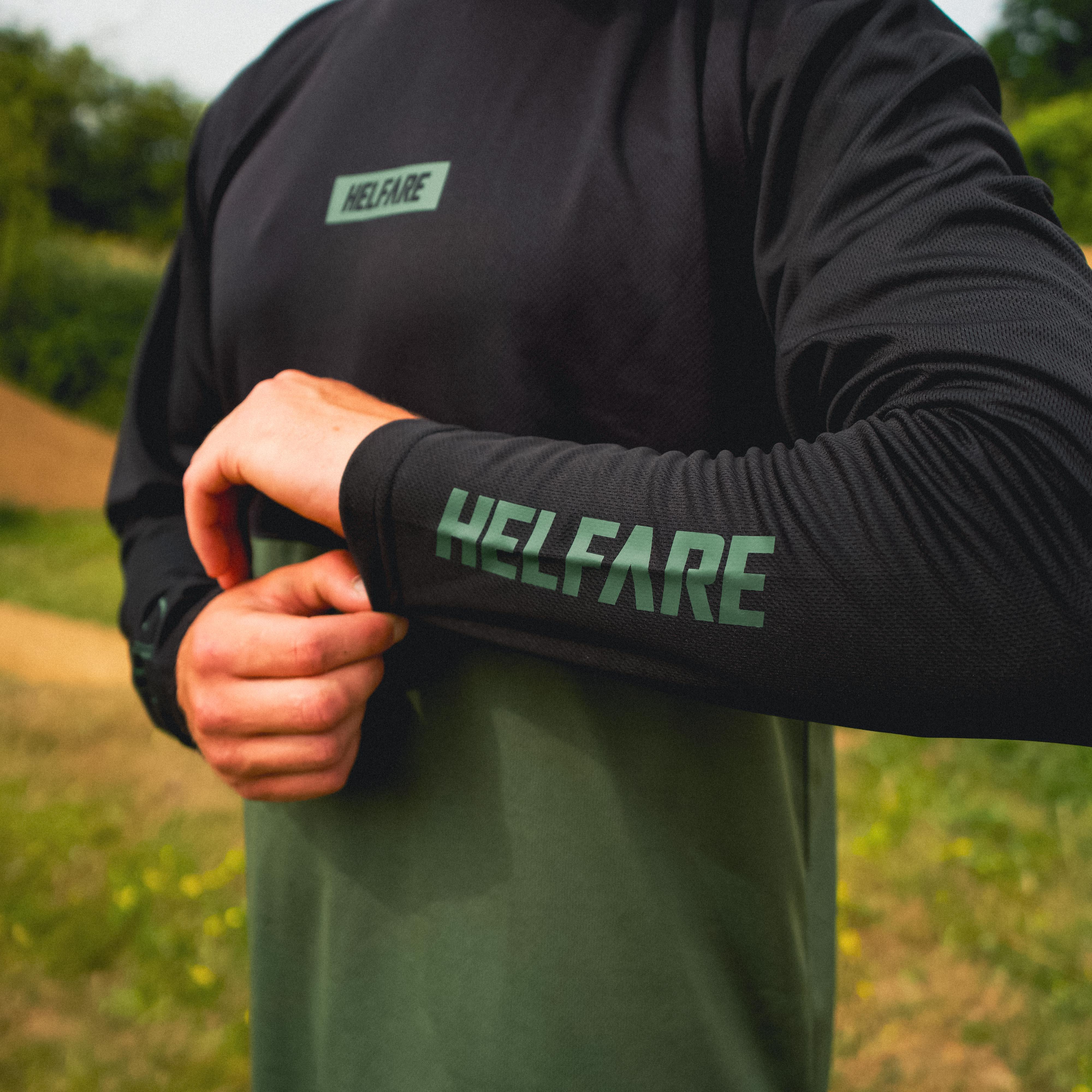 Cadence Long Sleeve Jersey | Olive - HELFARE